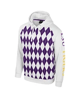 Colosseum Men's White Lsu Tigers The Dealio Raglan Pullover Hoodie