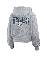 Wear by Erin Andrews Women's Heather Gray Oklahoma City Thunder Speckled Radiator Full-Zip Hoodie