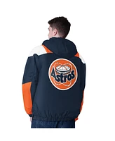 Starter Men's Navy Houston Astros Cooperstown Collection Charger Half-Zip Jacket