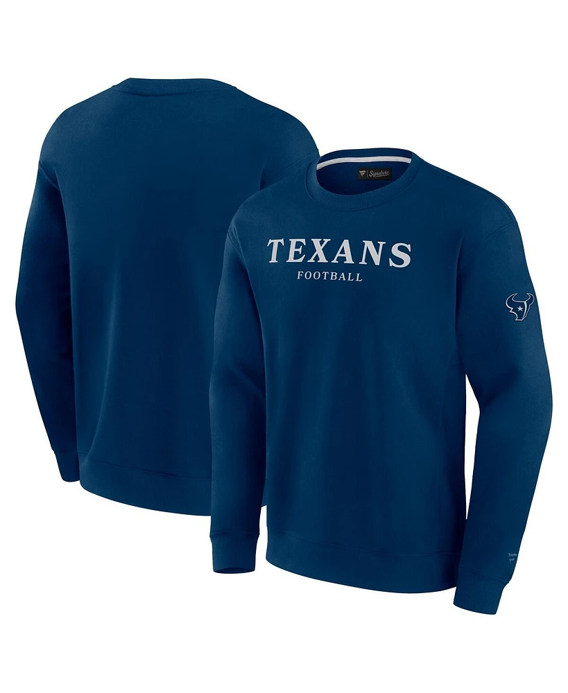 Fanatics Men's and Women's Navy Houston Texans Elements Unlimited Fleece Pullover Sweatshirt