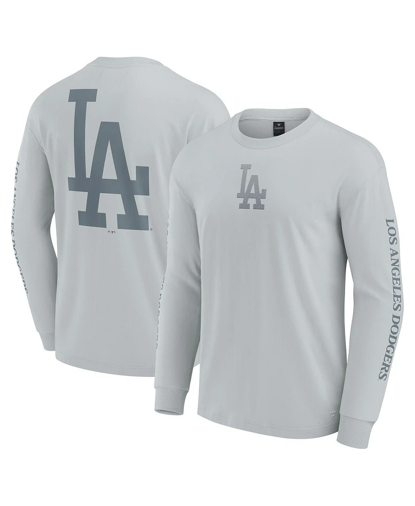 Fanatics Men's Gray Los Angeles Dodgers Elements Strive Long Sleeve T-Shirt