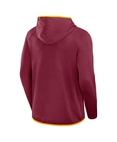 Fanatics Men's Burgundy Washington Commanders Transitional Defender Hoodie Long Sleeve T-Shirt