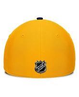 Fanatics Men's Gold/Navy Nashville Predators Authentic Pro Rink Flex Hat