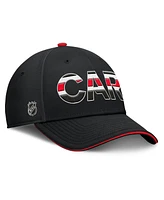 Fanatics Men's Black/Red Carolina Hurricanes Authentic Pro Rink Team Code Flex Hat