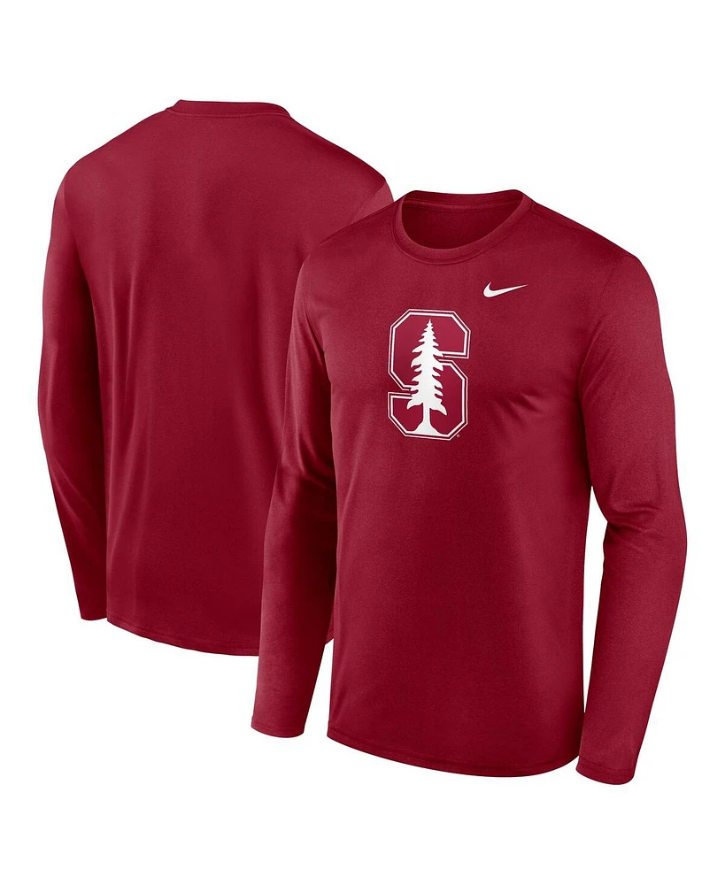 Nike Men's Cardinal Stanford Primetime Primary Legend Long Sleeve T-Shirt