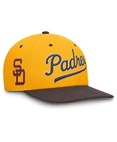 Nike Men's Gold/Brown San Diego Padres Cooperstown Collection Pro Performance Snapback Hat