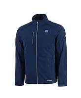 Cutter & Buck Men's Navy North Carolina Tar Heels Evoke Softshell Full-Zip Jacket