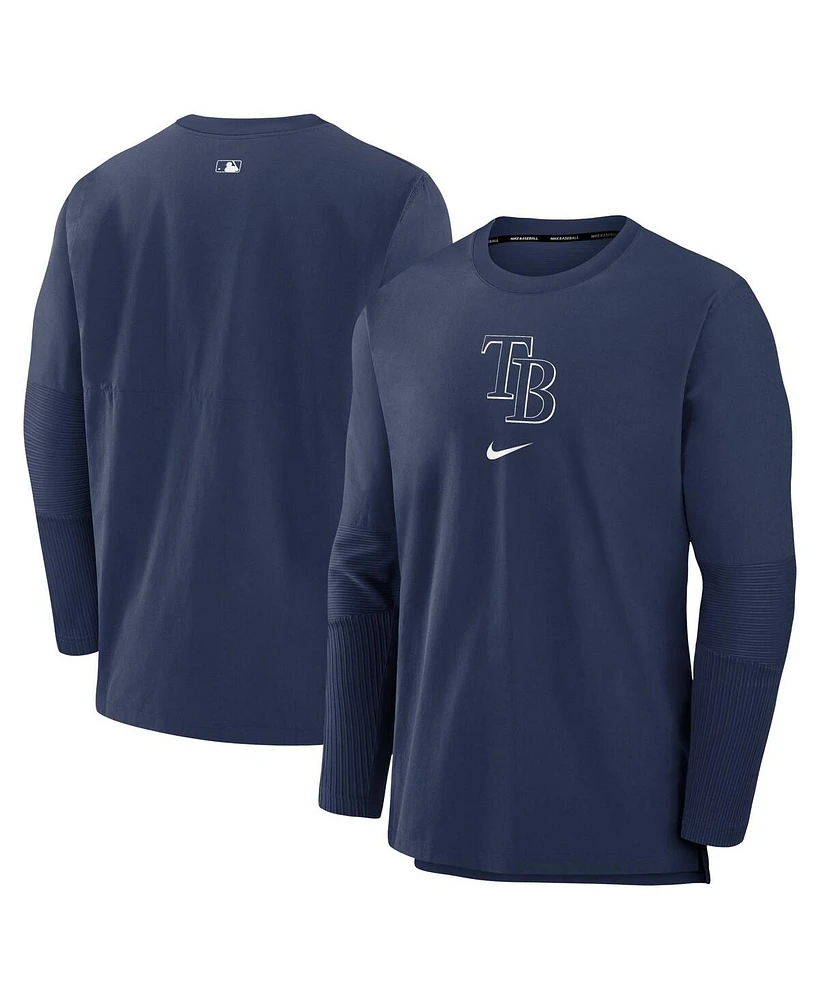 Nike Men's Navy Tampa Bay Rays Authentic Collection Player Performance Pullover Sweatshirt