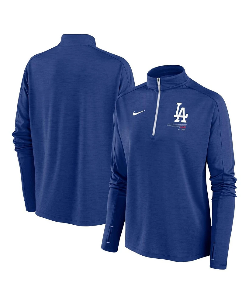 Nike Women's Royal Los Angeles Dodgers Pacer Quarter-Zip Top