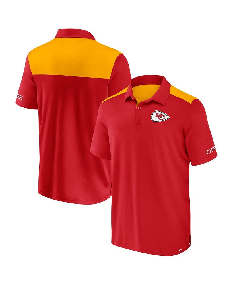 Fanatics Men's Red/Gold Kansas City Chiefs Colorblock Polo