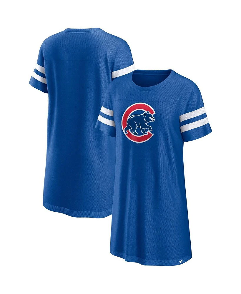 Fanatics Women's Royal Chicago Cubs Iconic Mesh Dress