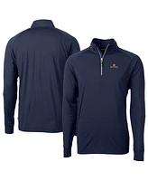 Cutter & Buck Men's Navy Notre Dame Fighting Irish Adapt Knit Quarter-Zip Pullover Jacket