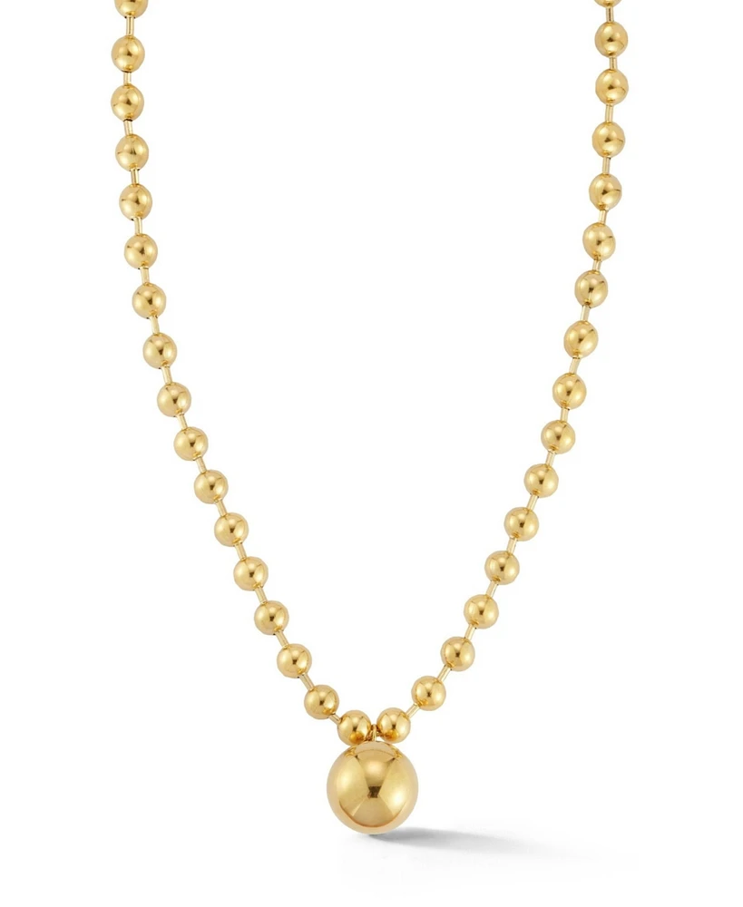 Rachel Zoe Gold Plated Ball Pendant with Chain Necklace