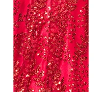 Blondie Nites Juniors' Sequinned Glitter Corset Ball Gown