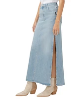 Silver Jeans Co. Women's Side Split Denim Maxi Skirt