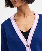 On 34th Women's Tipped Boyfriend Cardigan, Exclusively at Macy's