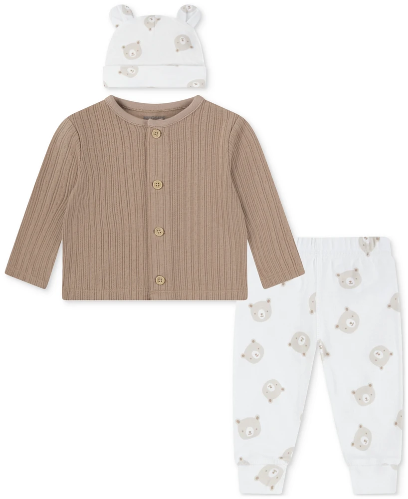 Huggies Baby Boys 3-Pc. Cardigan, Pants & Hat Set