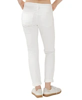 Silver Jeans Co. Women's Boyfriend Mid Rise Slim Leg Luxe Stretch