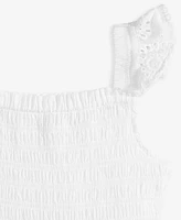 On 34th Little Girl's Cotton Eyelet Smocked Mommy & Me Flutter-Sleeve Dress, Exclusively at Macy's