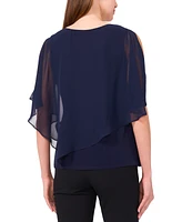 Msk Women's Embellished Cold-Shoulder Top