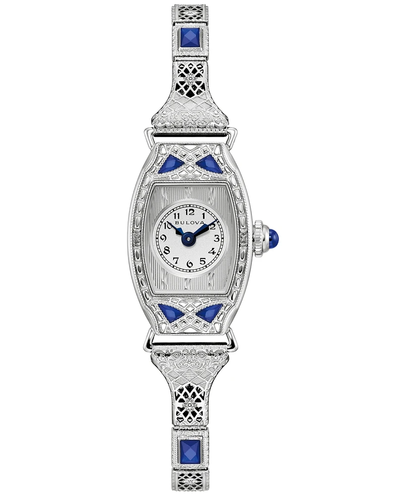 Bulova 150th Anniversary Women's Art Deco Miss America Stainless Steel Expansion Bracelet Watch 18mm