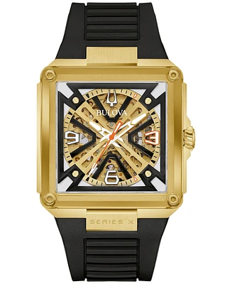 Bulova Limited Edition Men's Series X Se Automatic Black Hnbr Rubber Strap Watch 39mm