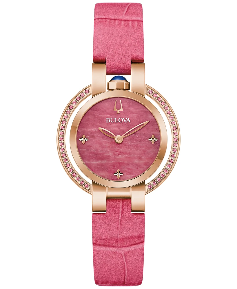 Bulova 150th Anniversary Women's Rubaiyat Leather Strap Watch 31mm