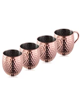 Megacasa 4 piece set of 16oz. Copper Moscow Mule Mugs