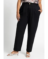 Eloquii Plus Size Ankle Pant With Belt