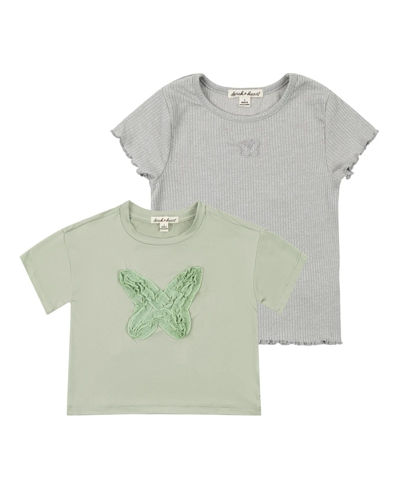 Derek Heart Girls 2 Pack of Short Sleeve T-Shirts