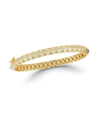 Rachel Zoe 14K Gold Plated Sterling Silver Mini Heart Bangle Bracelet