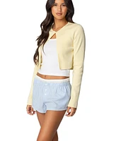 Edikted Womens Jayne Split Front Knit Cardigan