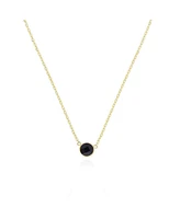 The Lovery Onyx Single Bezel Necklace 14K Gold