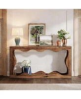 Tribesigns 63 Inches Farmhouse Console Table with Storage, Couch Behind Sofa, Long Entryway Table, Sofa Narrow Hal