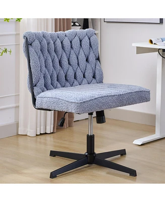 Armless Office Desk Chair No Wheels