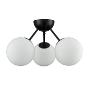 Moose Globe Sputnik Chandelier Black Ceiling Light- 3 Light