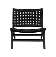 Luna Leather Woven Accent Chair