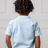 Hope & Henry Boys' Organic Short Sleeve Knit Pique Polo Shirt