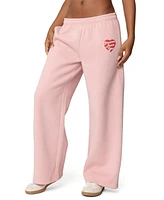 Edikted Womens Someone Loves You Sweatpants