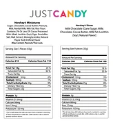 Just Candy Valentines Day Script Heart Wrapped Hersheys Miniatures and Kisses, 1.75lb. Bag