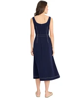 Luxely Women's Belted Midi Dress