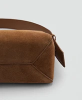 Mango Women's Suede Mini Shopper Bag