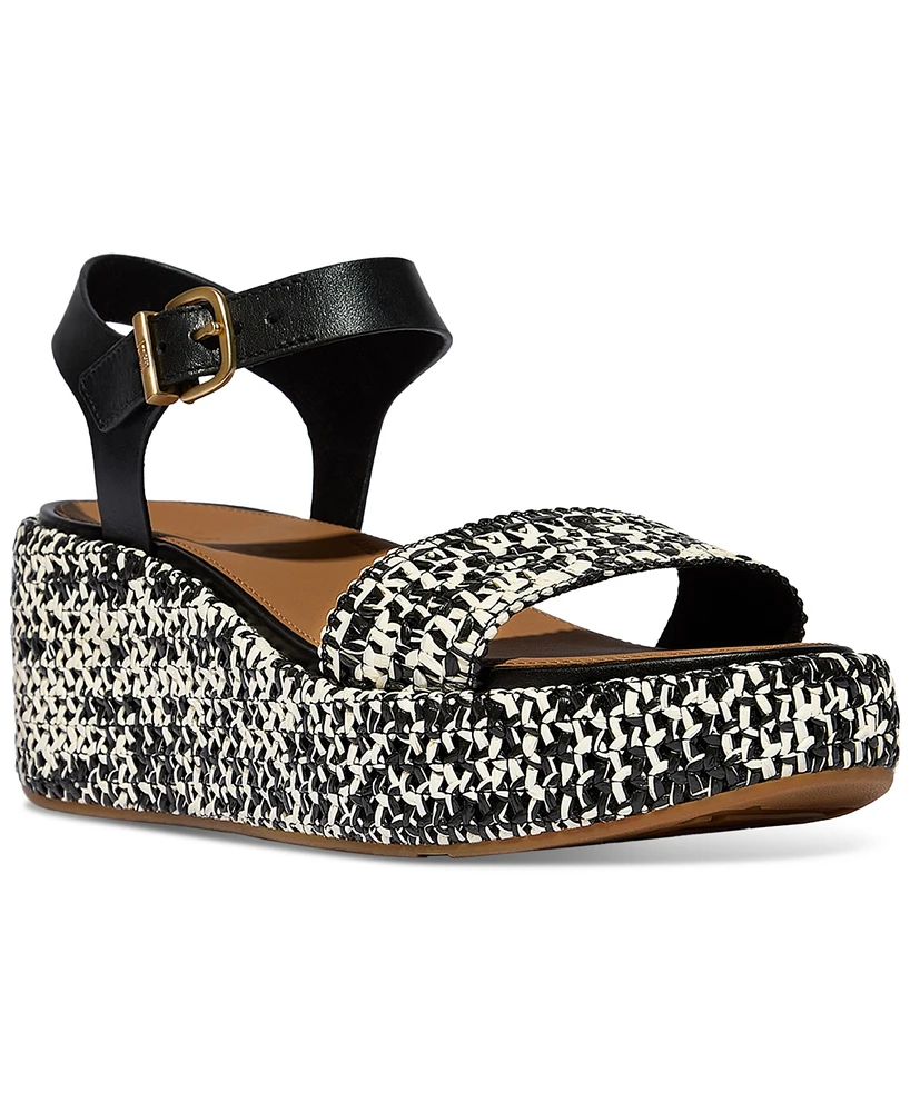 FitFlop Women's Platform Woven Wedge Sandals