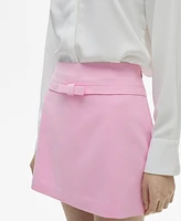 Mango Women's Decorative Bow Short Skirt