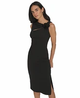 Calvin Klein Women's Asymmetric-Neck Sleeveless Sheath Dress