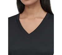 Dkny Sport Women's Crewneck Short-Sleeve Side-Ruched Top