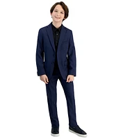 Kenneth Cole Reaction Big Boys Slim-Fit Microcheck Suit
