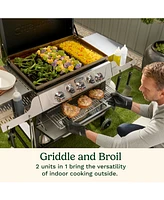 Cuisinart 3-Burner Outdoor Propane Griddler with Broiler