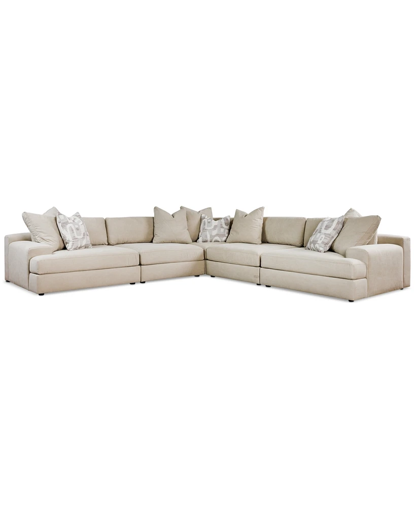 Klarke -Pc. L Sectional With Deep Seating