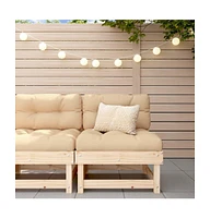 Patio Middle Sofa Solid Wood Pine